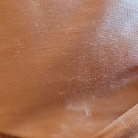 Silky metallic creamish/pink crop tank top with adjustable straps womans small - Picture 9 of 12